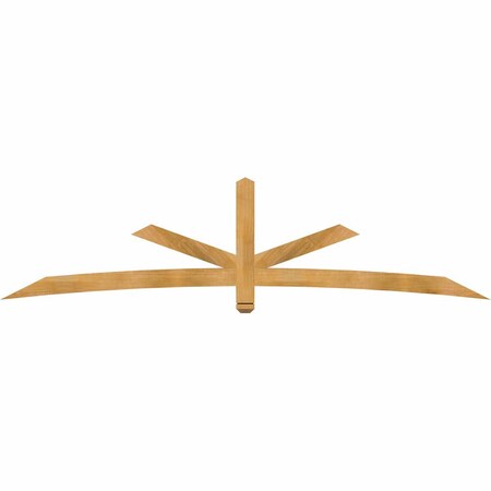 Ekena Millwork Alberta Rough Sawn Timber Gable Bracket, Western Red Cedar, 108"W x 27"H x 2"D x 4"F, 6/12 Pitch GBW108X27X0204ALB00RWR